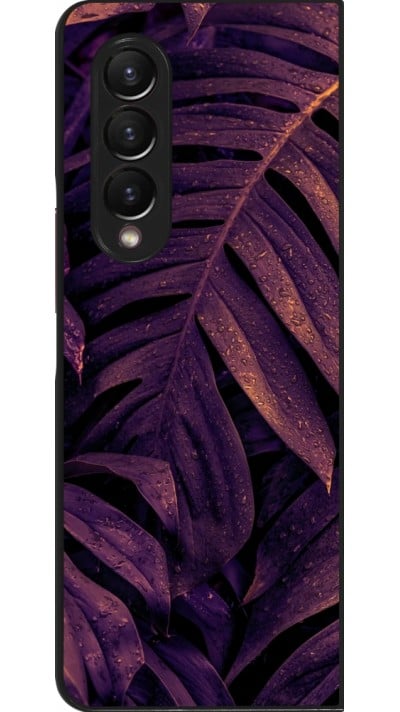 Coque Samsung Galaxy Z Fold3 5G - Purple Light Leaves