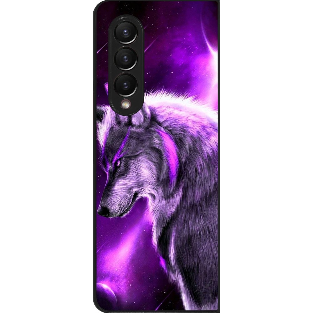 Coque Samsung Galaxy Z Fold3 5G - Purple Sky Wolf