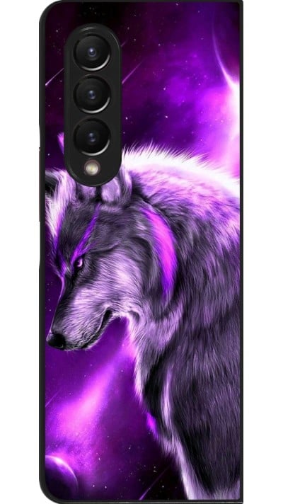 Coque Samsung Galaxy Z Fold3 5G - Purple Sky Wolf