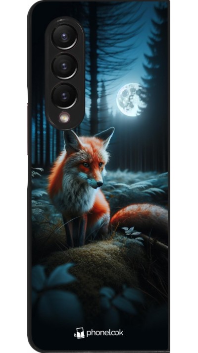 Coque Samsung Galaxy Z Fold3 5G - Renard lune forêt
