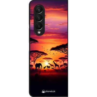 Samsung Galaxy Z Fold3 5G Case Hülle - Safari Sonnenuntergang Wildtiere
