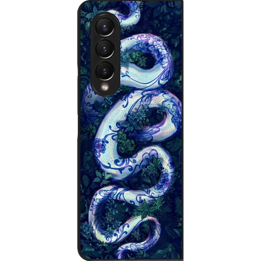Coque Samsung Galaxy Z Fold3 5G - Serpent Blue Anaconda