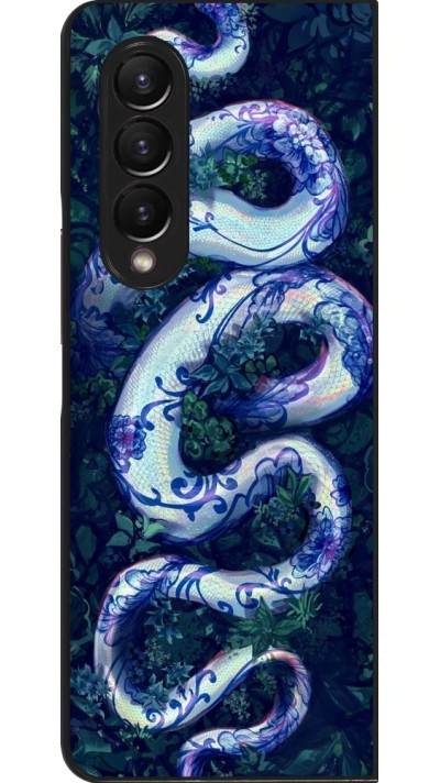 Coque Samsung Galaxy Z Fold3 5G - Serpent Blue Anaconda