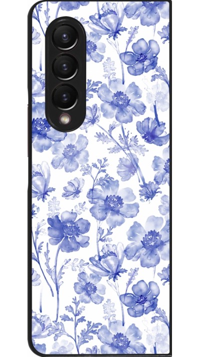 Coque Samsung Galaxy Z Fold3 5G - Spring 23 watercolor blue flowers