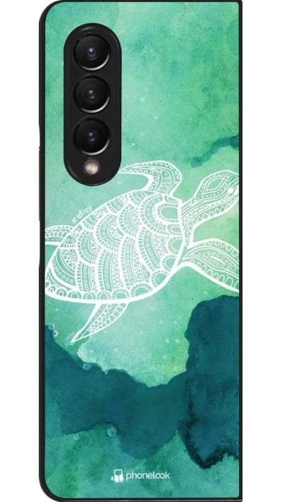 Coque Samsung Galaxy Z Fold3 5G - Turtle Aztec Watercolor