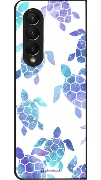 Coque Samsung Galaxy Z Fold3 5G - Turtles pattern watercolor