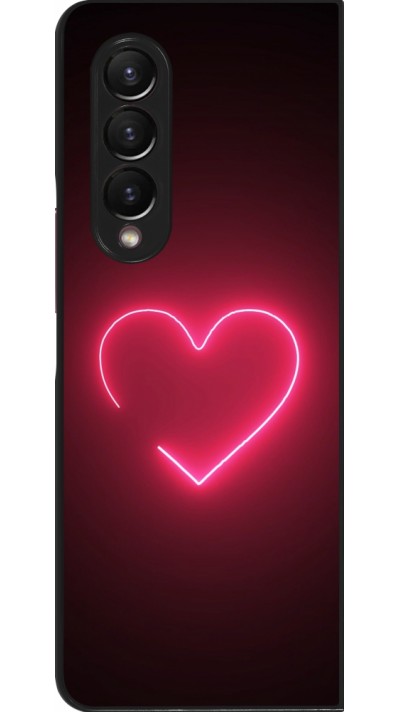 Coque Samsung Galaxy Z Fold3 5G - Valentine 2023 single neon heart
