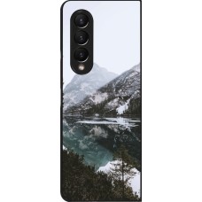 Coque Samsung Galaxy Z Fold3 5G - Winter 22 snowy mountain and lake
