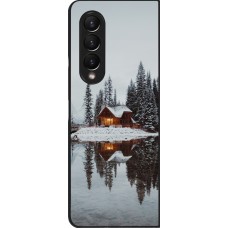 Samsung Galaxy Z Fold3 5G Case Hülle - Winter 25 Winter house forest afternoon