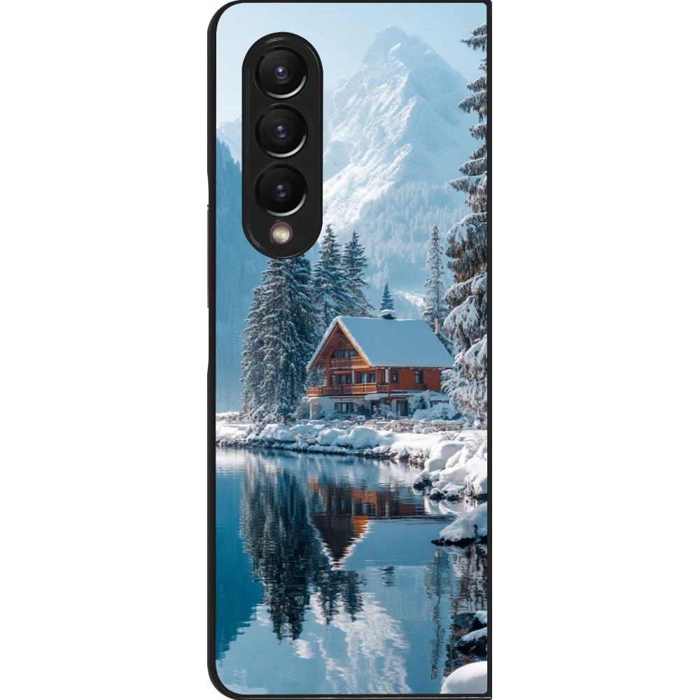 Samsung Galaxy Z Fold3 5G Case Hülle - Winter 25 Winter house forest day