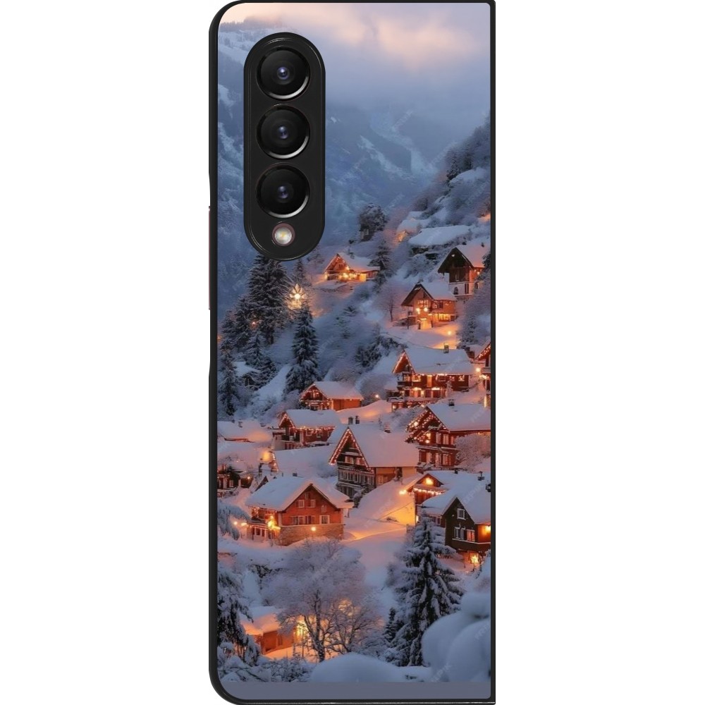 Samsung Galaxy Z Fold3 5G Case Hülle - Winter 25 Winter snowy village