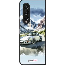 Coque Samsung Galaxy Z Fold4 - Porsche 911 Mountain Watercolor