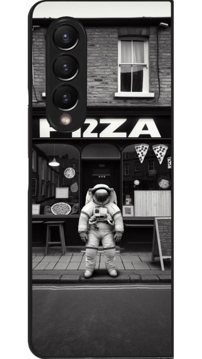 Coque Samsung Galaxy Z Fold4 - Astronaute devant une Pizzeria