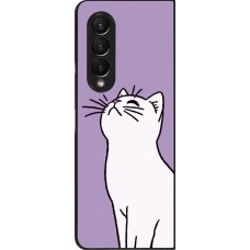 Samsung Galaxy Z Fold4 Case Hülle - Chat auf lila Hintergrund