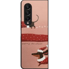 Coque Samsung Galaxy Z Fold4 - Christmas 25 Teckel Merry Xmas