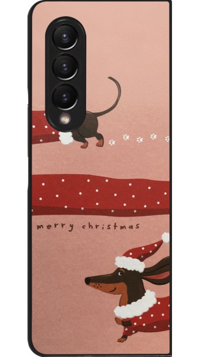 Coque Samsung Galaxy Z Fold4 - Christmas 25 Teckel Merry Xmas