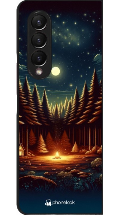 Coque Samsung Galaxy Z Fold4 - Clairière éclairée par lanterne