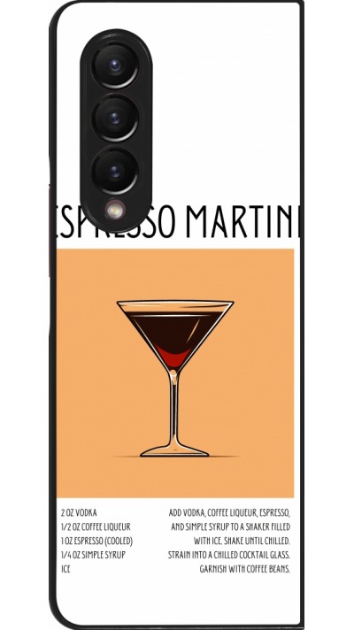 Samsung Galaxy Z Fold4 Case Hülle - Cocktail Rezept Espresso Martini