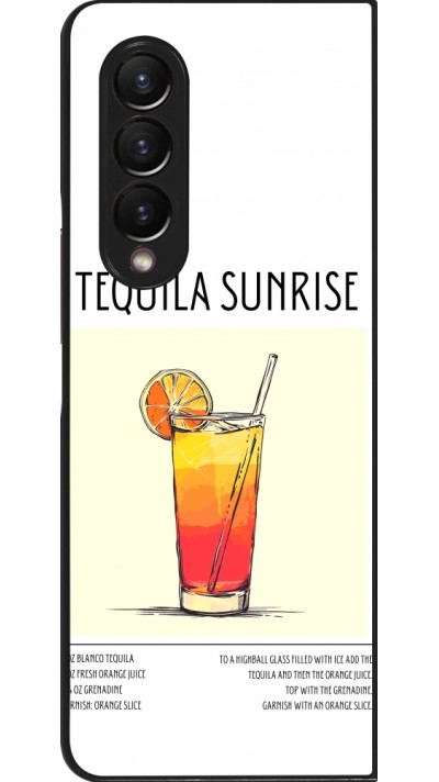 Samsung Galaxy Z Fold4 Case Hülle - Cocktail Rezept Tequila Sunrise