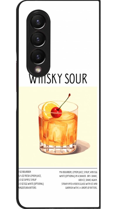 Samsung Galaxy Z Fold4 Case Hülle - Cocktail Rezept Whisky Sour