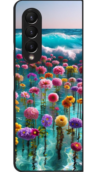 Samsung Galaxy Z Fold4 Case Hülle - Blumenmeer Wellen