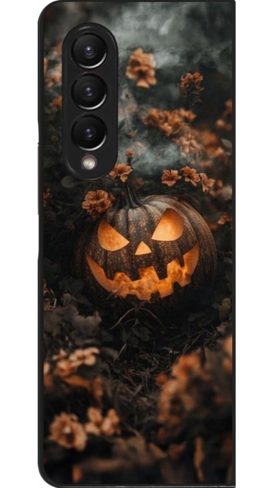 Samsung Galaxy Z Fold4 Case Hülle - Halloween 2025 Pumpkin with flowers