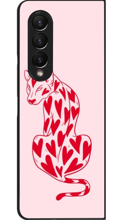 Coque Samsung Galaxy Z Fold4 - Leopard with hearts 2026