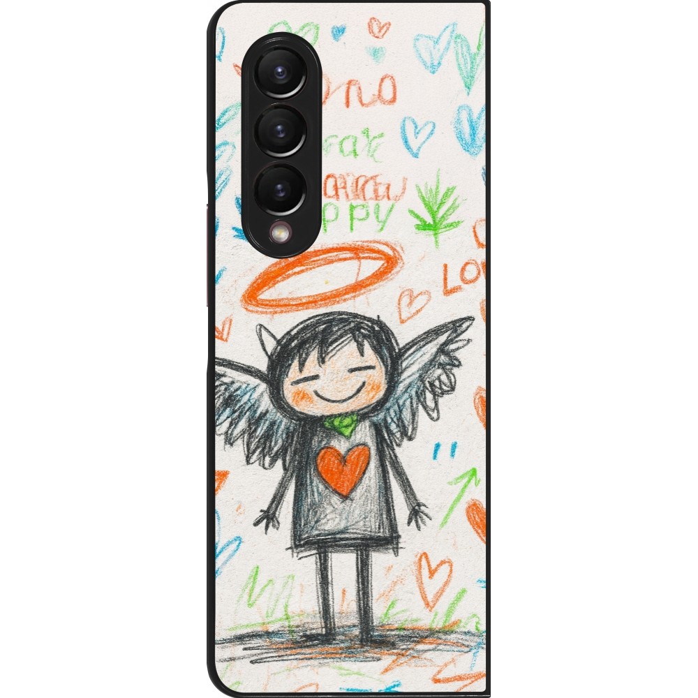 Samsung Galaxy Z Fold4 Case Hülle - Little Angel Sketch Love