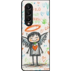 Samsung Galaxy Z Fold4 Case Hülle - Little Angel Sketch Love