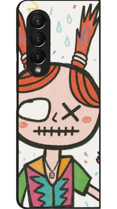 Samsung Galaxy Z Fold4 Case Hülle - Little Girl Sketch