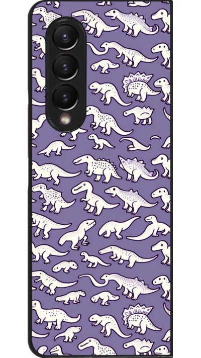 Coque Samsung Galaxy Z Fold4 - Mini dino pattern violet