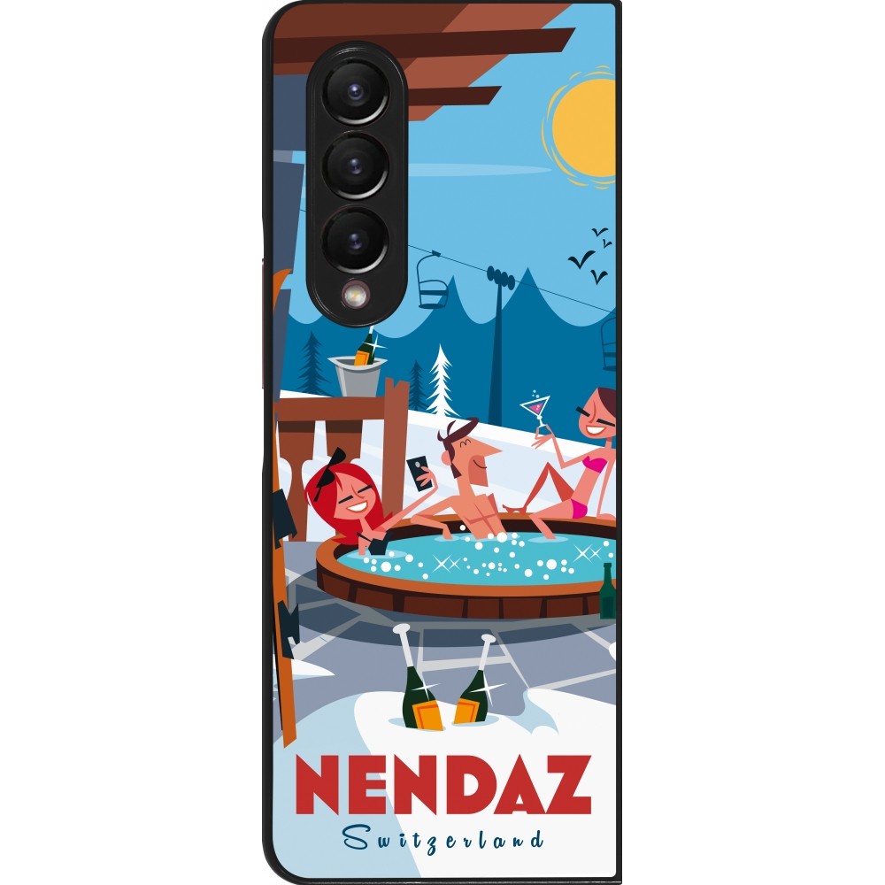 Samsung Galaxy Z Fold4 Case Hülle - Nendaz Mountain Jacuzzi