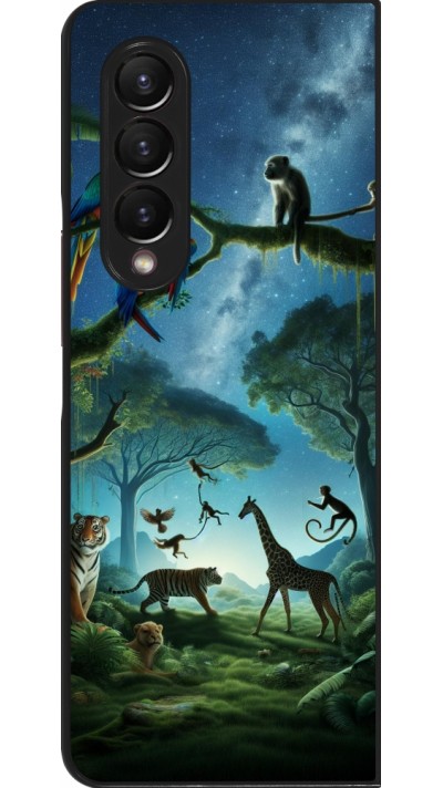 Samsung Galaxy Z Fold4 Case Hülle - Paradies der exotischen Tiere