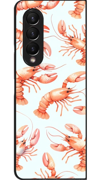 Samsung Galaxy Z Fold4 Case Hülle - Muster von pastellfarbenen Hummern