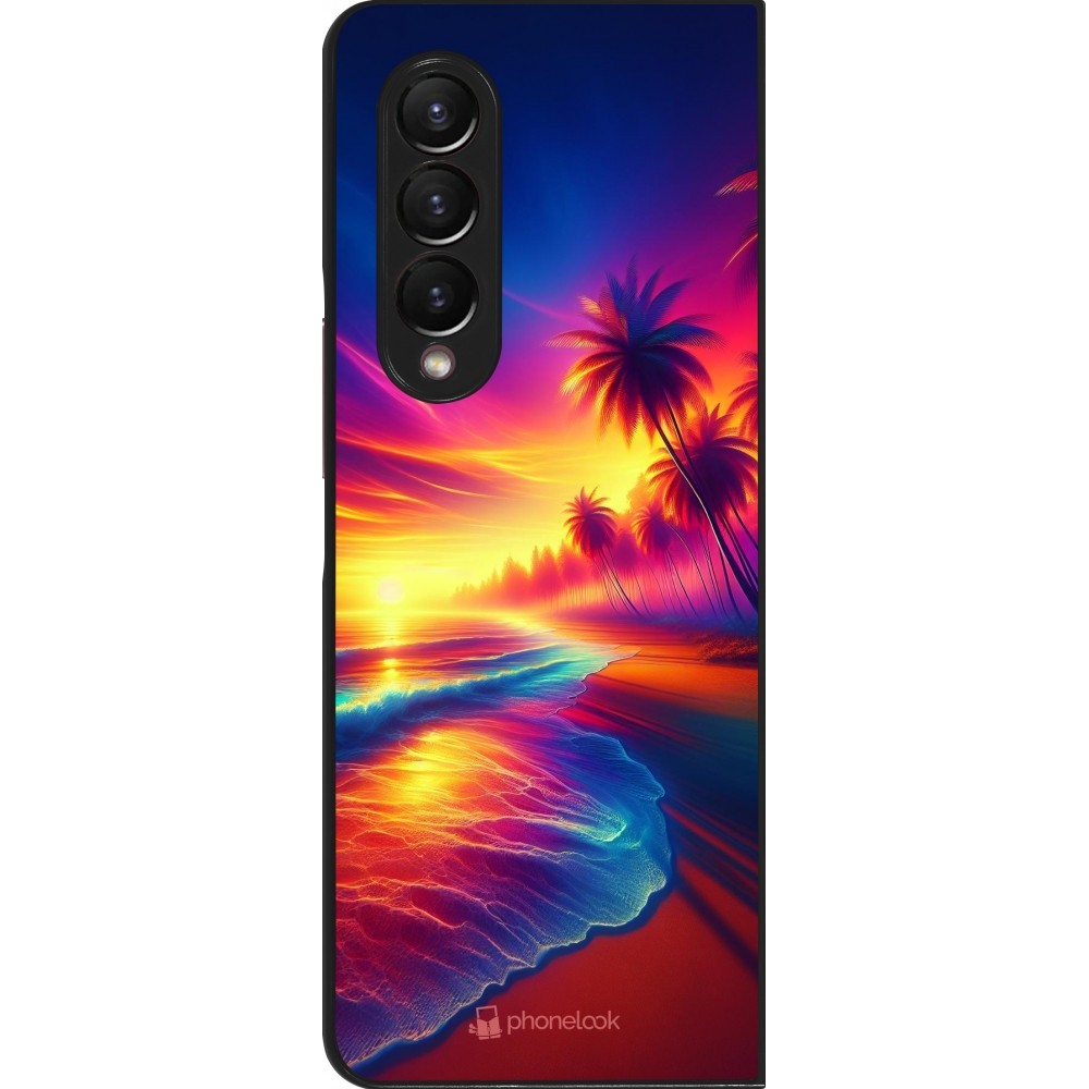 Samsung Galaxy Z Fold4 Case Hülle - Strand Sonnenuntergang auffällig