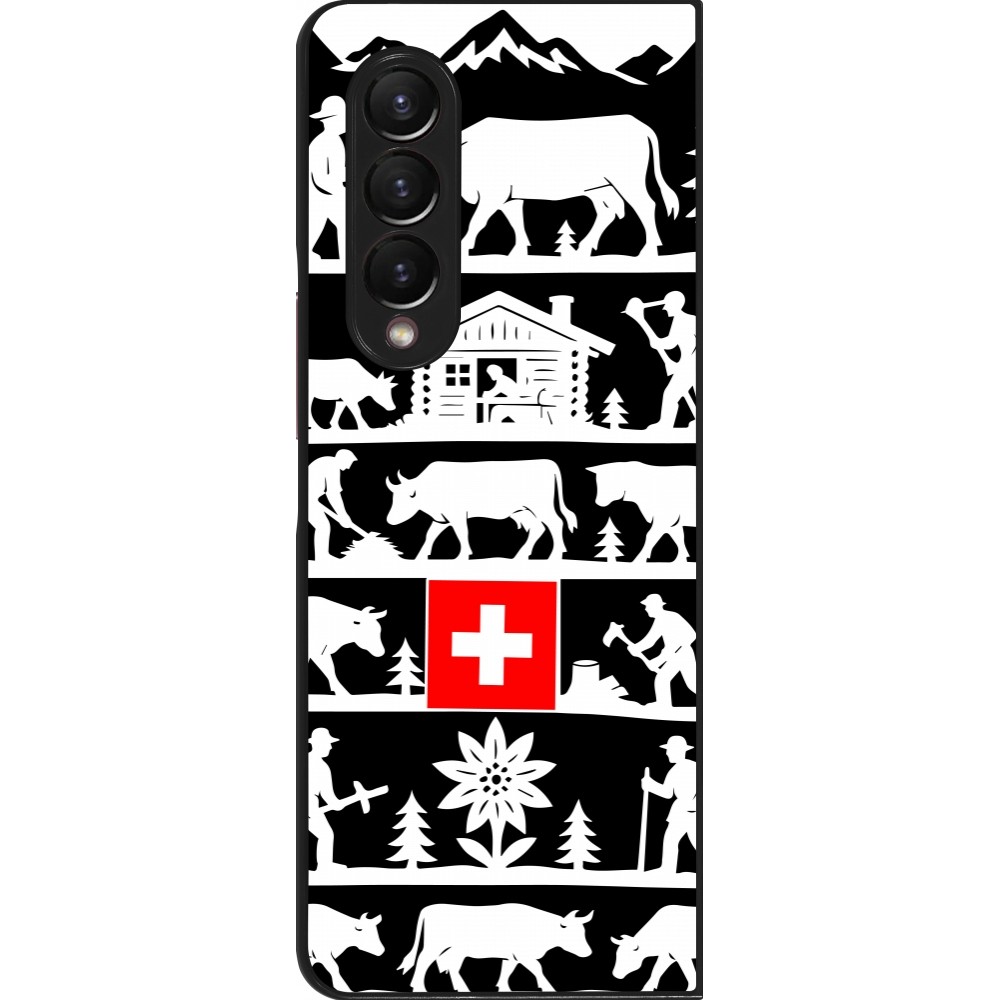 Coque Samsung Galaxy Z Fold4 - Poya Suisse 1 noir