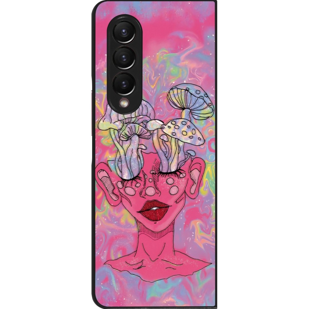 Coque Samsung Galaxy Z Fold4 - Psychedelic pink mushroom