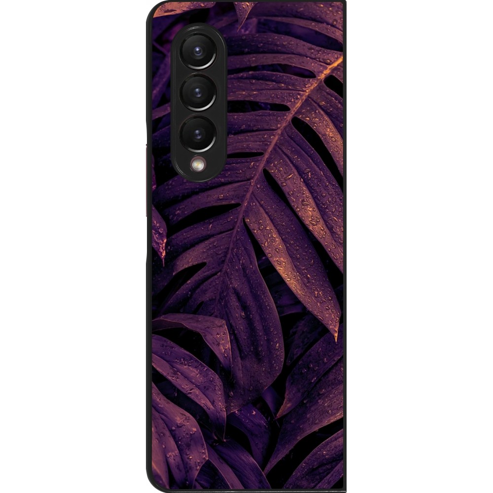 Samsung Galaxy Z Fold4 Case Hülle - Purple Light Leaves