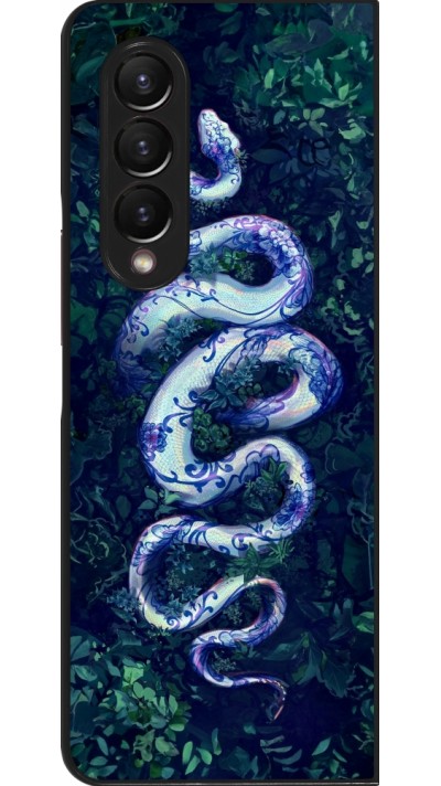 Coque Samsung Galaxy Z Fold4 - Serpent Blue Anaconda