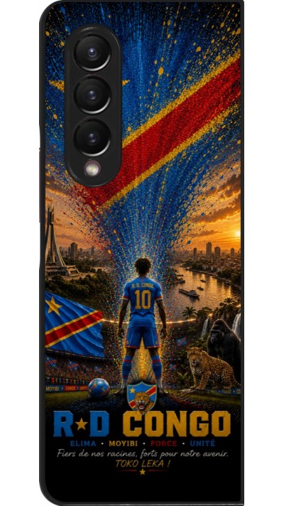 Coque Samsung Galaxy Z Fold4 - Football République démocratique du Congo splash 2026
