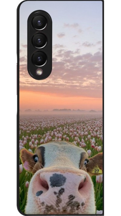 Coque Samsung Galaxy Z Fold4 - Cow with tulips 2026