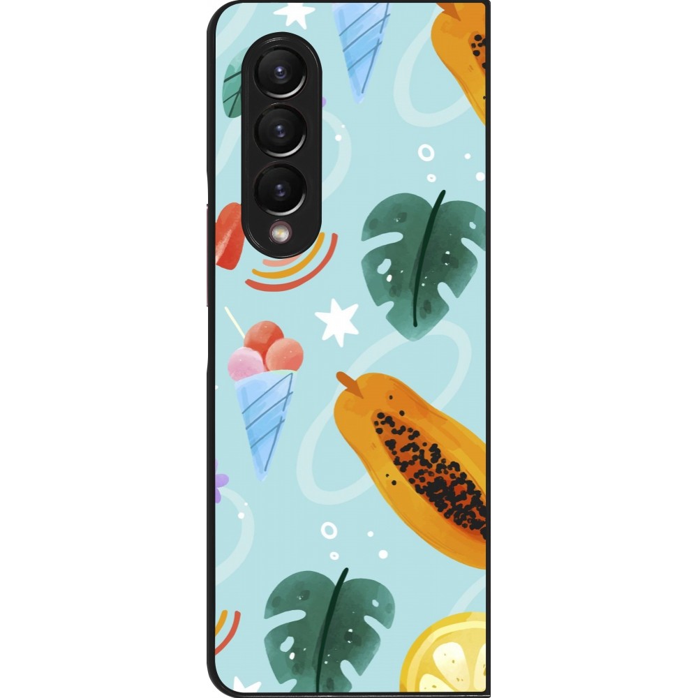 Samsung Galaxy Z Fold4 Case Hülle - Summer 2025 Pattern papaya