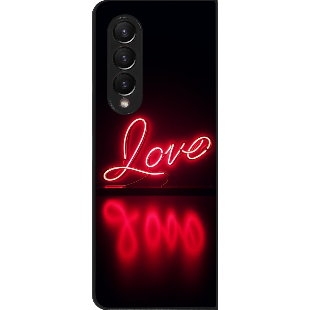 Samsung Galaxy Z Fold4 Case Hülle - Valentine 2025 Neon Liebe