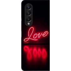 Samsung Galaxy Z Fold4 Case Hülle - Valentine 2025 Neon Liebe