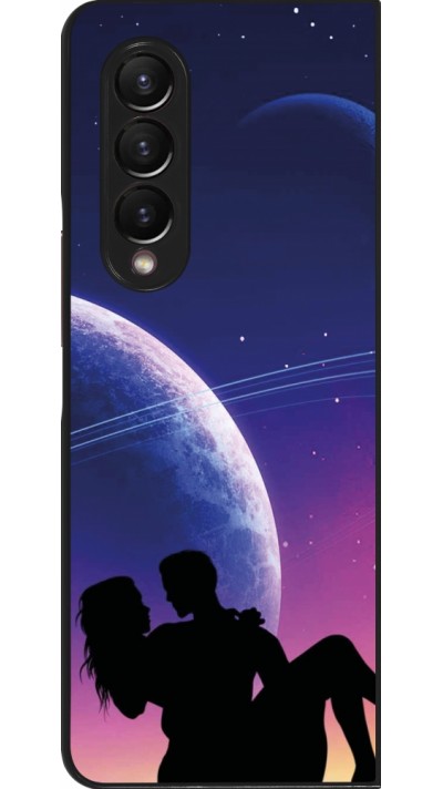 Coque Samsung Galaxy Z Fold4 - Valentine 2023 couple love to the moon