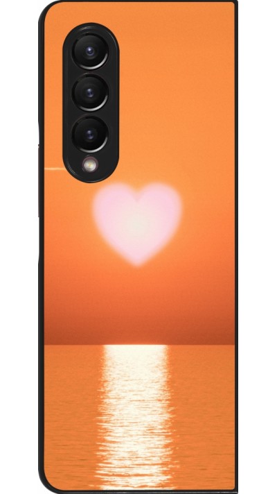 Coque Samsung Galaxy Z Fold4 - Valentine 2023 heart orange sea