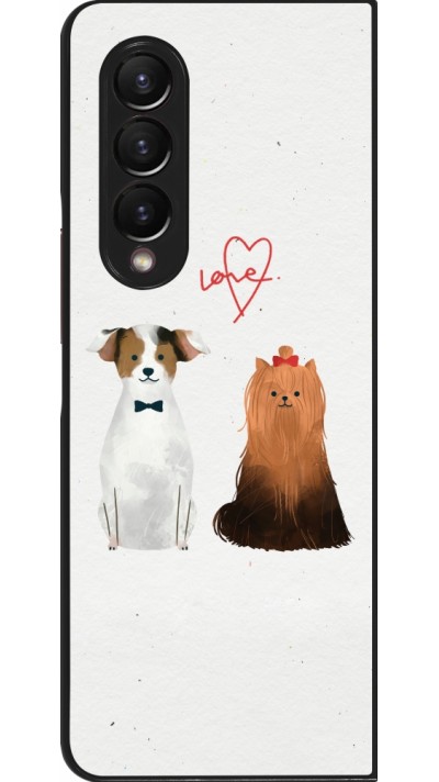Coque Samsung Galaxy Z Fold4 - Valentine 2023 love dogs