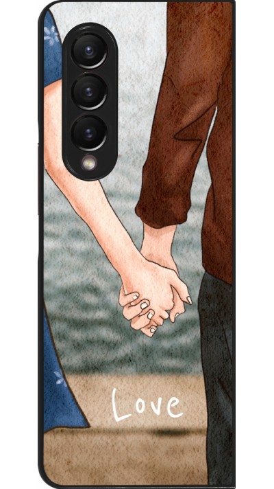 Coque Samsung Galaxy Z Fold4 - Valentine 2023 lovers holding hands