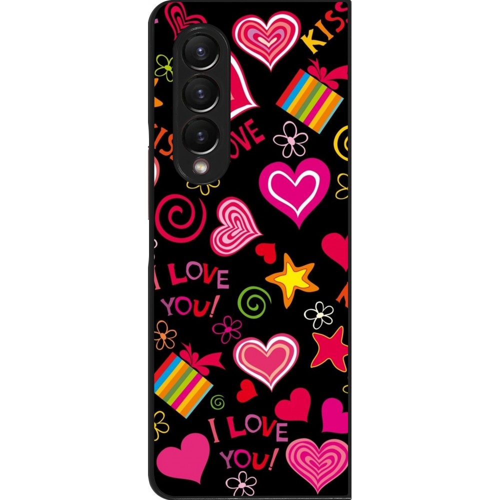 Samsung Galaxy Z Fold4 Case Hülle - Valentine 2023 love symbols
