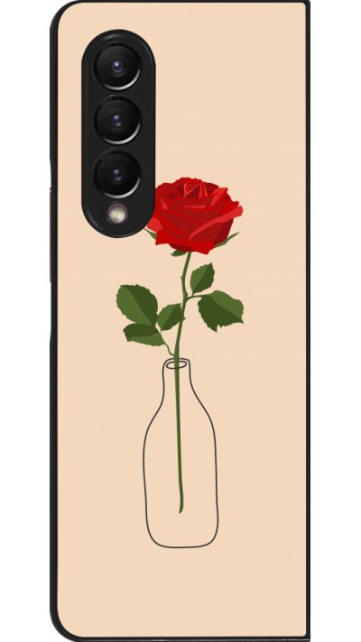 Coque Samsung Galaxy Z Fold4 - Valentine 2023 single rose in a bottle